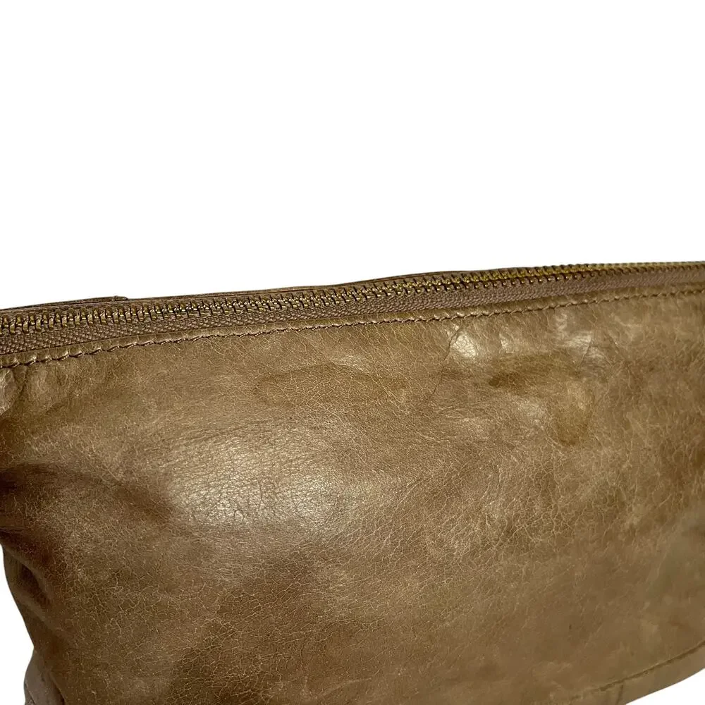 HOBO Light Brown Vintage Leather Slouchy Wristlet Handbag - Picture 8 of 10